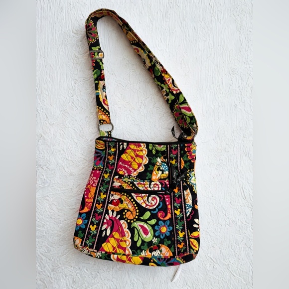 Vera Bradley Handbags - Vera Bradley Disney Parks RETIRED Midnight Mickey Floral Crossbody Bag